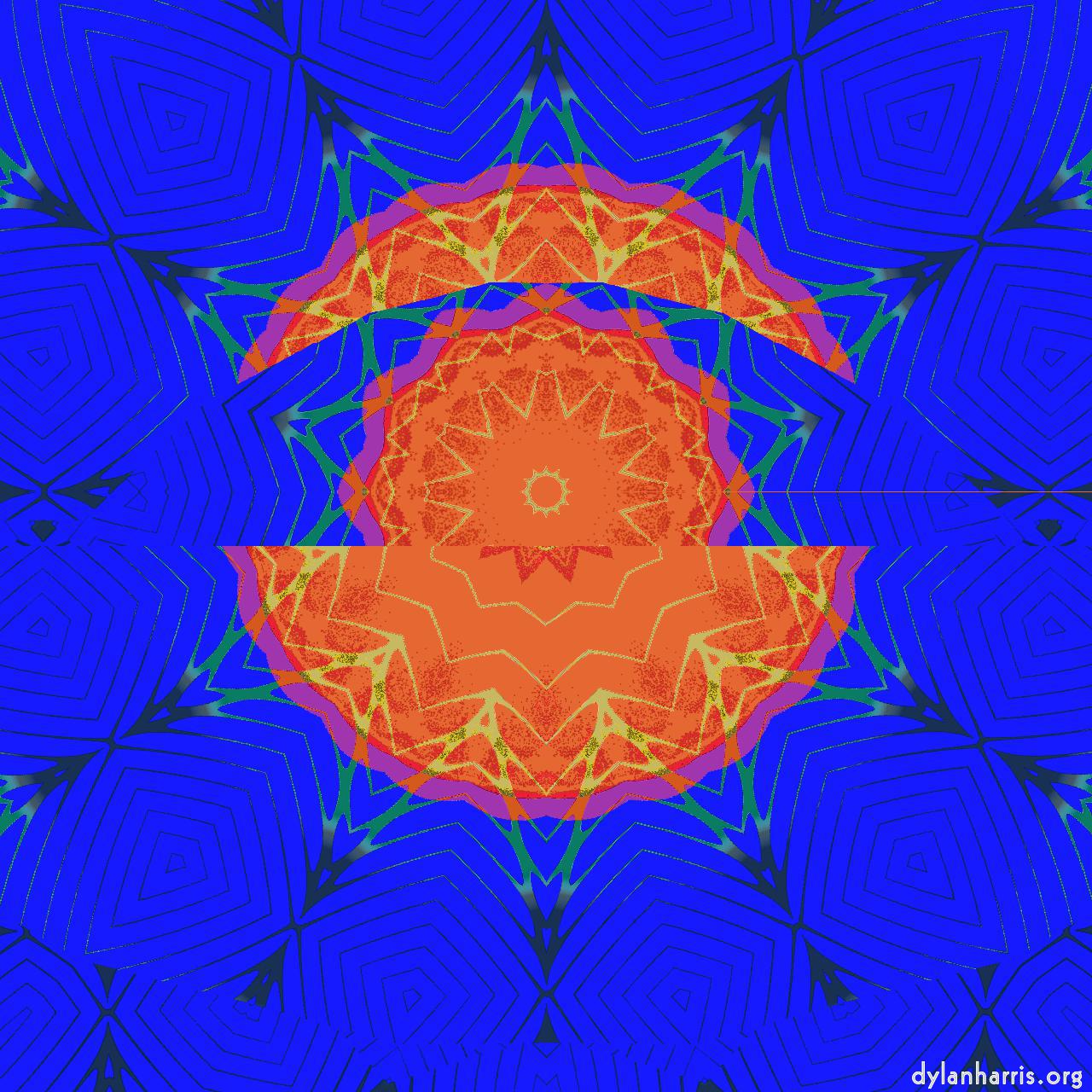 image: abstract circular :: orange&nbsp;bloom