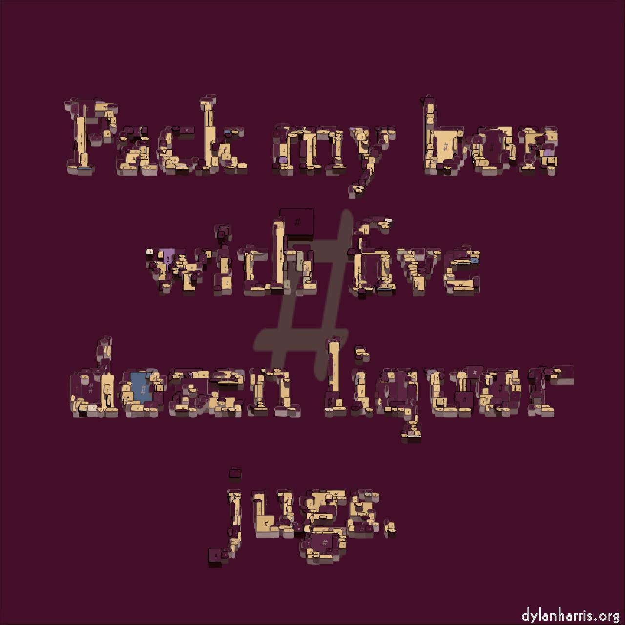 image: mosaic - vector (can adjust manually) :: blocks&nbsp;with&nbsp;text&nbsp;palettised