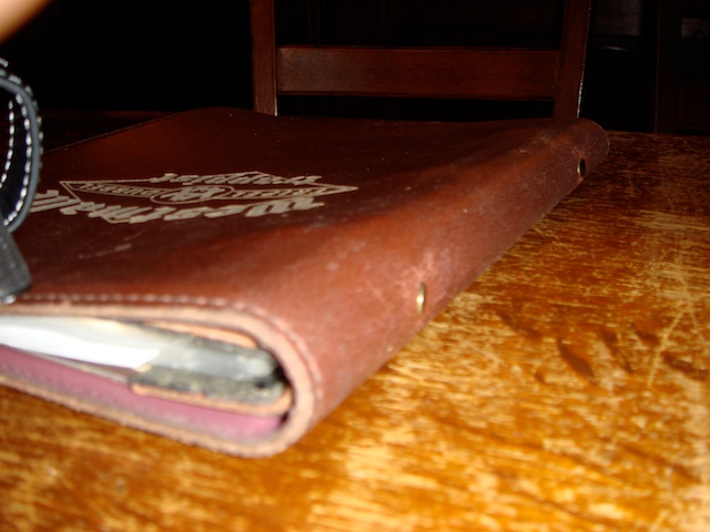 A bar beer menu