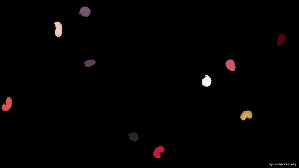 Image 'reflets &mdash; paint action sequence &mdash; abstraction animation 1 8'.