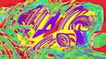 Seventh of 'reflets &mdash; msg &mdash; abstract 1 abstract 5'.