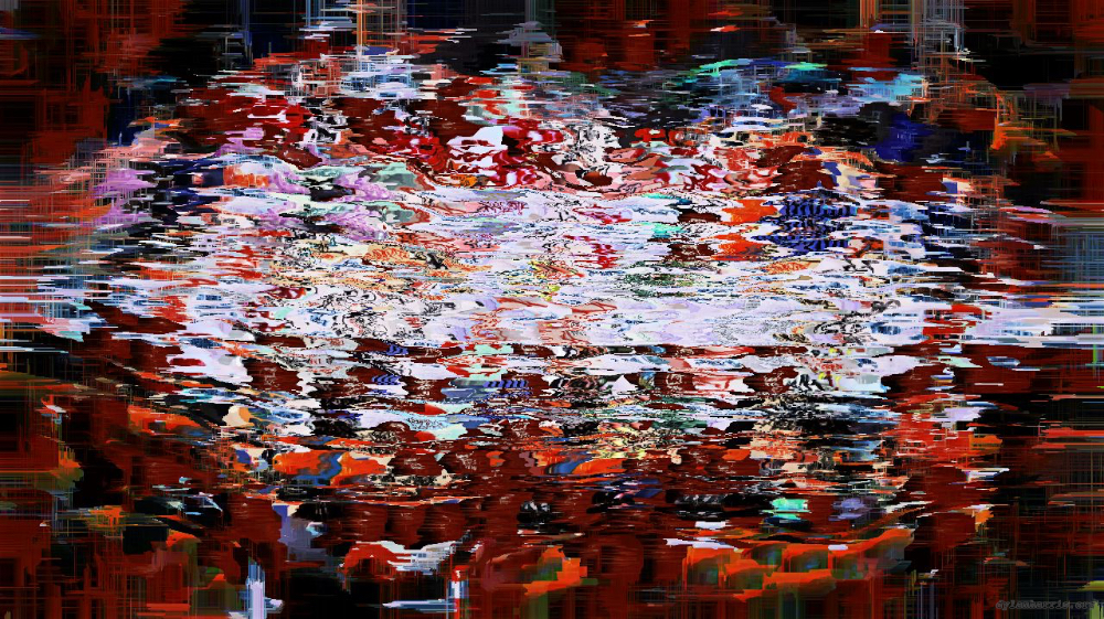 Image 'reflets &mdash; paint action sequence &mdash; abstract representation 1 2'.