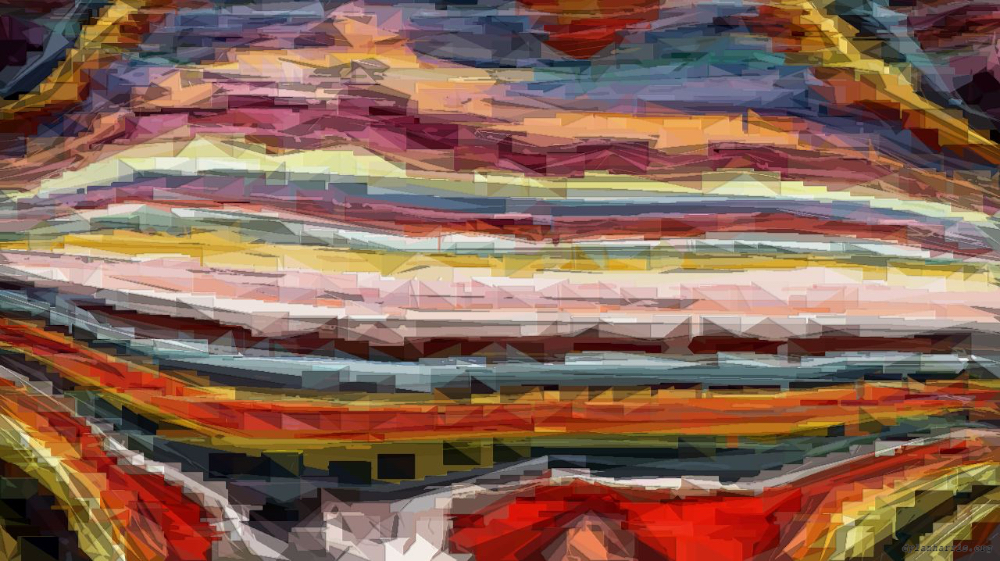 Image 'reflets &mdash; paint action sequence &mdash; abstract representation 1 5'.