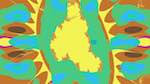 Seventh of 'reflets &mdash; msg &mdash; abstract 1 attractor 1'.