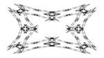 Second of 'reflets &mdash; msg &mdash; abstract attractors black & white 2'.