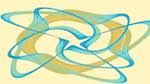 Third of 'reflets &mdash; msg &mdash; abstract attractors circular 1'.