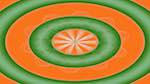 Third of 'reflets &mdash; msg &mdash; abstract attractors circular 3'.