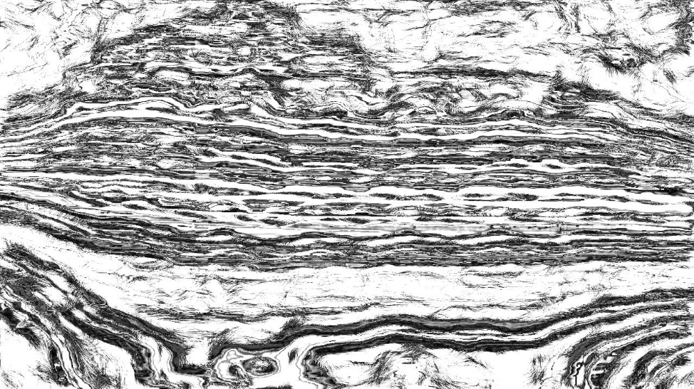 Image 'reflets &mdash; msg &mdash; processing effects 0 black n white 3 7'.