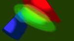 Third of 'reflets &mdash; msg &mdash; abstract blobby'.