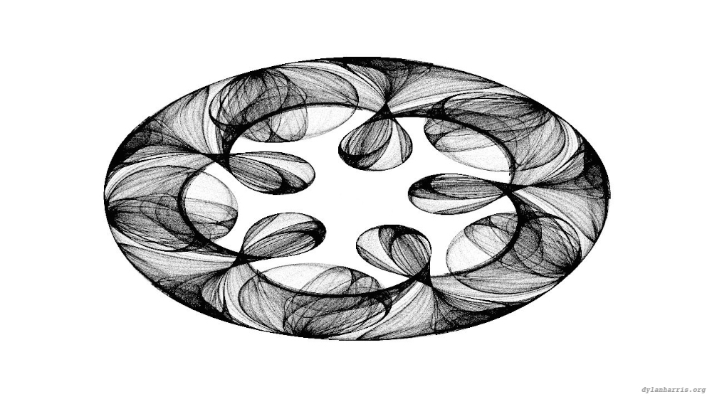 Image 'reflets &mdash; msg &mdash; variations 0 bw attractor 2 5'.