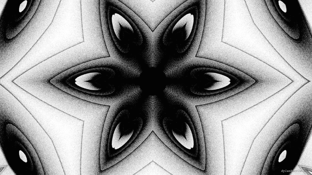 Image 'reflets &mdash; msg &mdash; variations 0 bw attractor 3 2'.