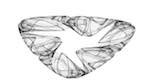 Fourth of 'reflets &mdash; msg &mdash; variations 0 bw attractor 3'.