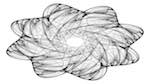 Fifth of 'reflets &mdash; msg &mdash; variations 0 bw attractor 3'.