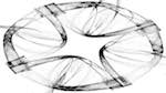 Seventh of 'reflets &mdash; msg &mdash; variations 0 bw attractor 3'.