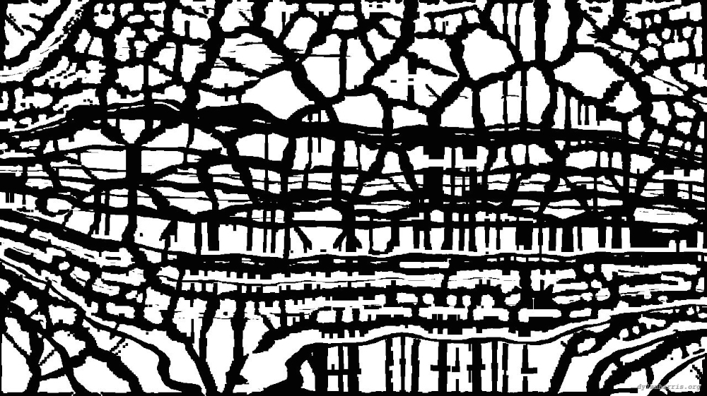 Image 'reflets &mdash; msg &mdash; processing effects 0 bw chamfer 1 3 4'.