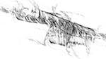 Fourth of 'reflets &mdash; msg &mdash; abstract 1 bw new 2'.