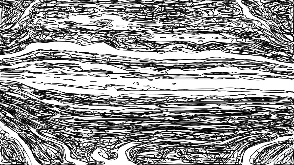 Image 'reflets &mdash; paint action sequence &mdash; BW sketch ideas 1 2 5'.