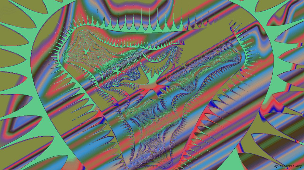 Image 'reflets &mdash; msg &mdash; variations 0 complex attractors 2 2'.
