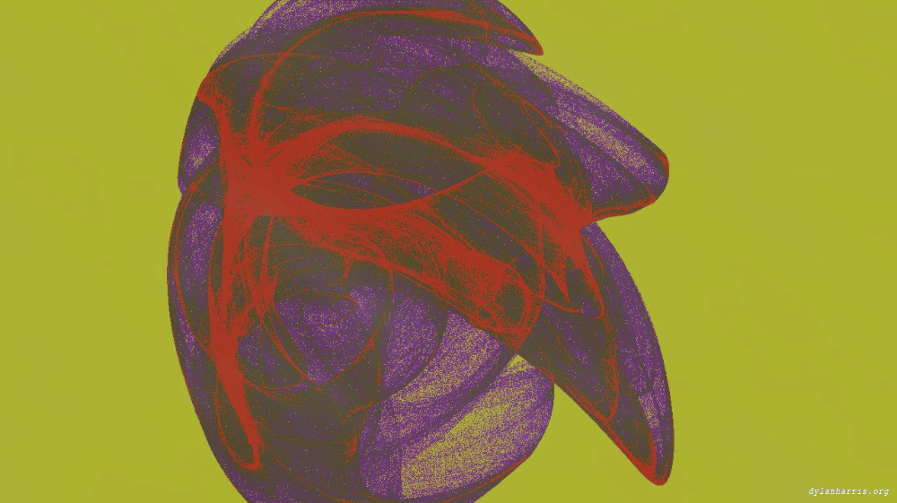 Image 'reflets &mdash; msg &mdash; variations 0 complex attractors 4 2'.