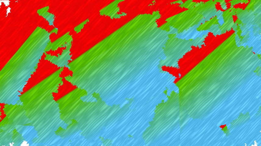 Image 'reflets &mdash; paint synthesiser classic &mdash; users chuck&rsquo;s autodraw regions as brush 6'.