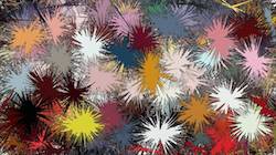 Second of 'reflets &mdash; paint synthesiser classic &mdash; users chuck&rsquo;s autodraw regions as brush'.
