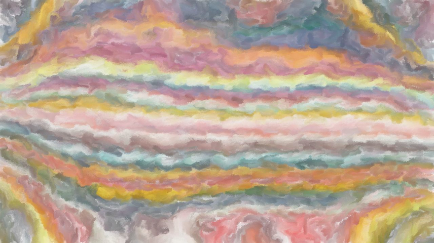Image 'reflets &mdash; paint synthesiser classic &mdash; cd hand drawn media dry media pastel 6'.