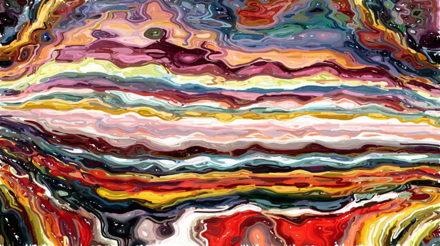 Image 'reflets &mdash; paint synthesiser classic &mdash; cd hand drawn media graphic media ink 2 1'.