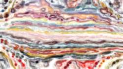 Third of 'reflets &mdash; paint synthesiser classic &mdash; cd hand drawn media graphic media ink 2'.