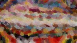 Fifth of 'reflets &mdash; paint synthesiser classic &mdash; cd hand drawn media wet media wet 1'.