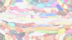 Eighth of 'reflets &mdash; paint synthesiser classic &mdash; cd hand drawn media wet media wet 1'.