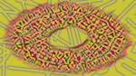 Fifth of 'reflets &mdash; msg &mdash; abstract centre focused 1'.