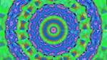 Seventh of 'reflets &mdash; msg &mdash; abstract circular 1 2'.
