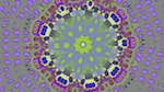 Seventh of 'reflets &mdash; msg &mdash; abstract circular 1 3'.
