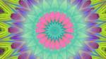 Fourth of 'reflets &mdash; msg &mdash; abstract circular 1 4'.