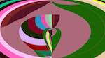 Fifth of 'reflets &mdash; msg &mdash; abstract circular 1 5'.