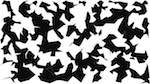 Eighth of 'reflets &mdash; paint action sequence &mdash; cartoon styles 2'.