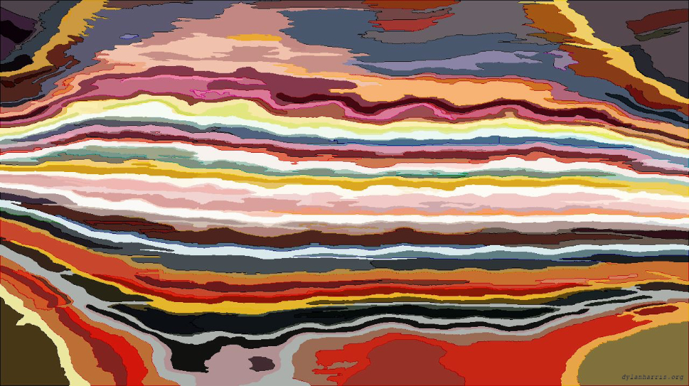 Image 'reflets &mdash; paint action sequence &mdash; dave&rsquo;s outline 4'.