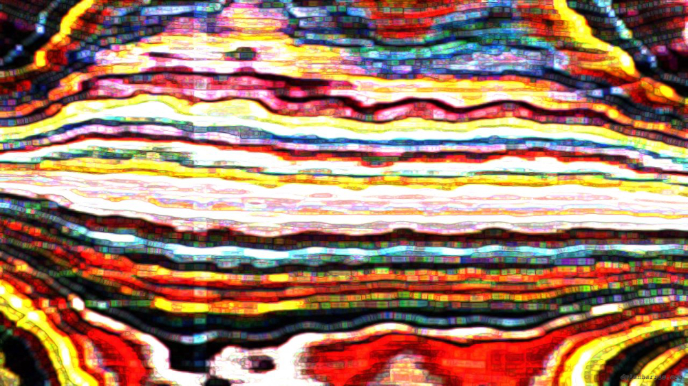 Image 'reflets &mdash; paint action sequence &mdash; distress 1 4'.