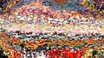 Third of 'reflets &mdash; paint action sequence &mdash; distress 1'.