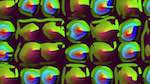 Seventh of 'reflets &mdash; msg &mdash; abstract flat gridlike 2'.