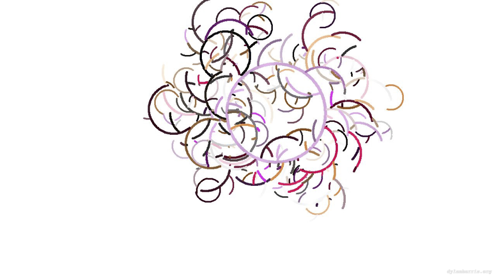 Image 'reflets &mdash; paint action sequence &mdash; generative exp 1 3'.