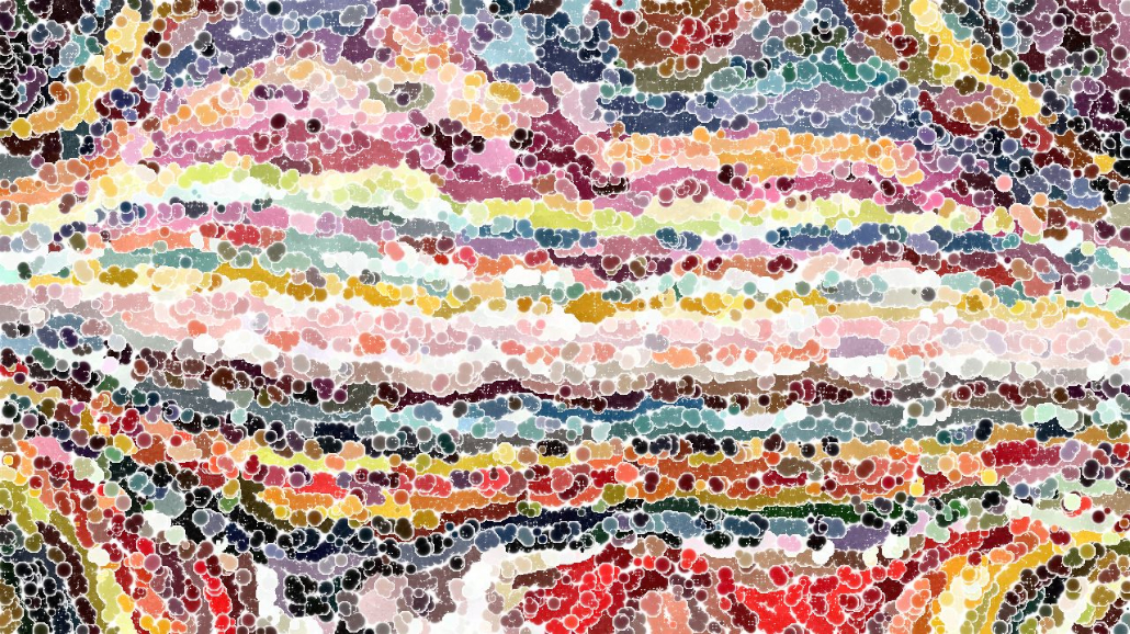 Image 'reflets &mdash; paint synthesiser classic &mdash; default geodesic 2 8'.