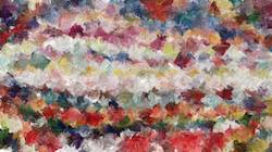 Second of 'reflets &mdash; paint synthesiser classic &mdash; 3.5 collection gradient multinibs 6'.