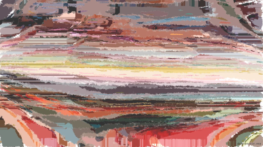 Image 'reflets &mdash; paint action sequence &mdash; iterative processes 3 4'.
