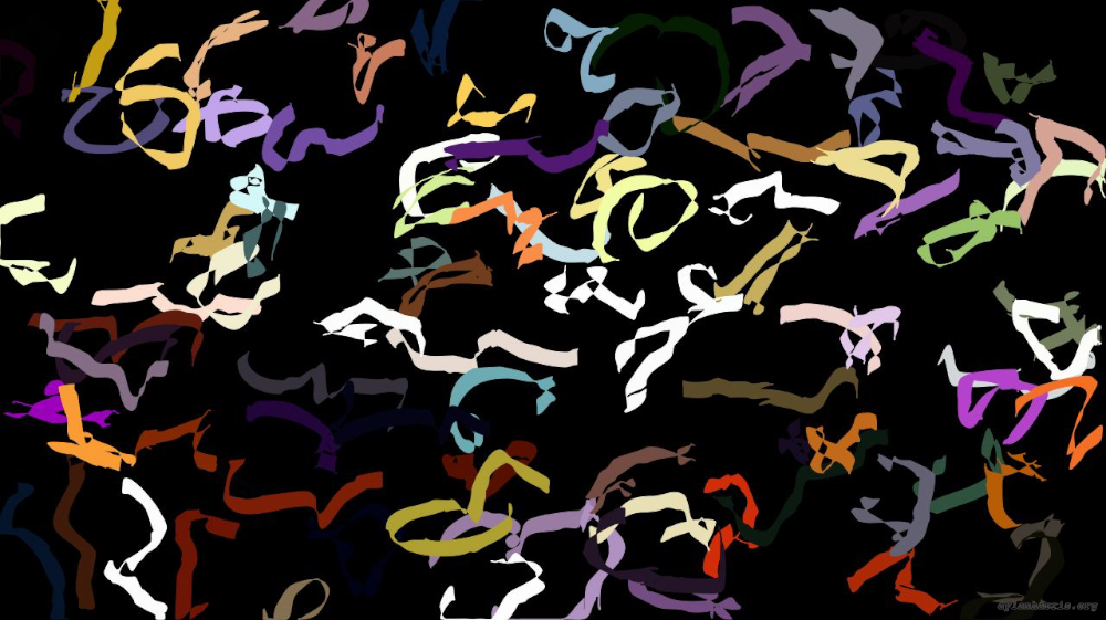 Image 'reflets &mdash; paint action sequence &mdash; iterative processes 4 3'.