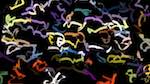 Fourth of 'reflets &mdash; paint action sequence &mdash; iterative processes 4'.