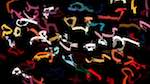 Seventh of 'reflets &mdash; paint action sequence &mdash; iterative processes 4'.