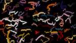 Eighth of 'reflets &mdash; paint action sequence &mdash; iterative processes 4'.