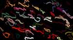 First of 'reflets &mdash; paint action sequence &mdash; iterative processes 5'.