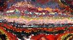 Fourth of 'reflets &mdash; paint action sequence &mdash; iterative processes 5'.